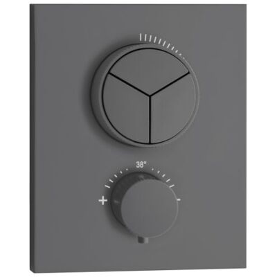 Herzbach Deep Grey Thermostat - Für 3 Verbraucher Herzbach Deep Grey Thermostat - Für 3 Verbraucher