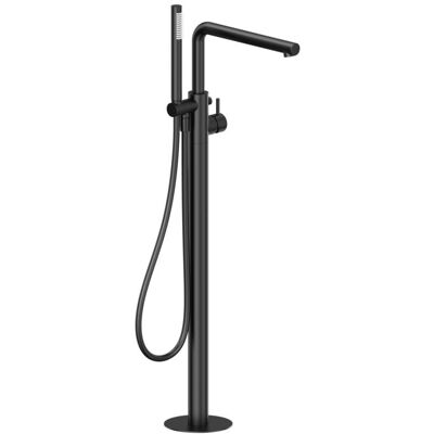 Herzbach Siro Bodenstehende Schwarze Matte Badarmatur - Badarmatur Herzbach Siro Bodenstehende Schwarze Matte Badarmatur - Badarmatur