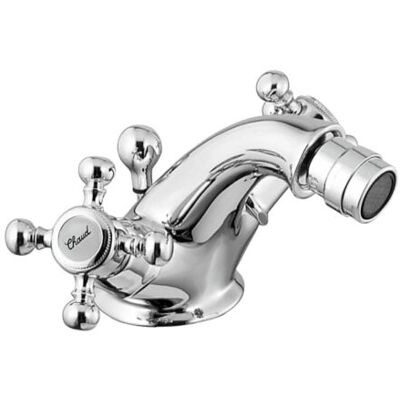 Herzbach Anais Bidetarmatur - Zweigriff, Chrom, 110mm Ausladung - Bidetmischer Herzbach Anais Bidetarmatur - Zweigriff, Chrom, 110mm Ausladung - Bidetmischer