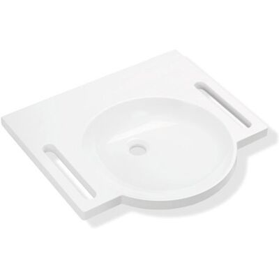 Hewi Weißer Mineralguss-Waschtisch - Modell 950.11.100 Hewi Weißer Mineralguss-Waschtisch - Modell 950.11.100