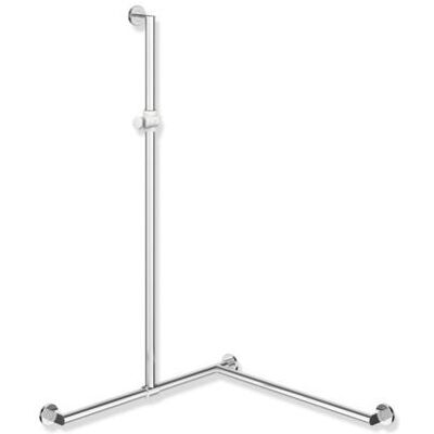 Hewi System 900 Edelstahl-Duschhandlauf 900.35.3044098 1250 x 965 x 965 mm, verchromt, Brausehalter Polyamid signalweiß, links Hewi System 900 Edelstahl-Duschhandlauf 900.35.3044098 1250 x 965 x 965 mm, verchromt, Brausehalter Polyamid signalweiß, links