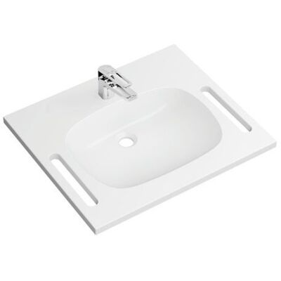 Hewi M40 Mineralguss-Waschtischset - Weiß - Waschbecken-Set Hewi M40 Mineralguss-Waschtischset - Weiß - Waschbecken-Set