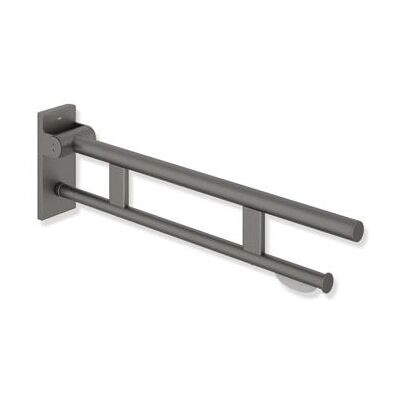 HEWI System 900 Stützklappgriff Duo - Edelstahl, Dunkelgrau Perlglimmer, 70 cm HEWI System 900 Stützklappgriff Duo - Edelstahl, Dunkelgrau Perlglimmer, 70 cm