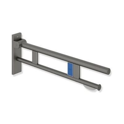 Hewi System 900 Stützklappgriff 900.50.16760SC Ausladung 700 mm, Edelstahl pulverbeschichtet dunkelgrau perlglimmer tiefmatt, links, WC-Papierhalter/Funk-Spülauslösung Hewi System 900 Stützklappgriff 900.50.16760SC Ausladung 700 mm, Edelstahl pulverbeschichtet dunkelgrau perlglimmer tiefmatt, links, WC-Papierhalter/Funk-Spülauslösung