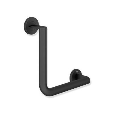 Hewi System 900 Winkelgriff 900.22.13060DC Edelstahl pulverbeschichtet schwarz tiefmatt, 255 x 255 mm, Ausführung rechts Hewi System 900 Winkelgriff 900.22.13060DC Edelstahl pulverbeschichtet schwarz tiefmatt, 255 x 255 mm, Ausführung rechts