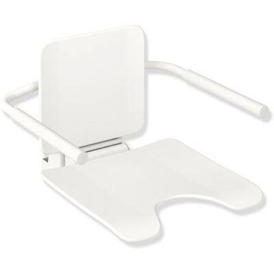Hewi System 900 Einhängesitz 900.51.11160AS Edelstahl pulverbeschichtet weiß matt, matt weißer Kunststoff, mit Armlehnen/Hygieneausschnitt Hewi System 900 Einhängesitz 900.51.11160AS Edelstahl pulverbeschichtet weiß matt, matt weißer Kunststoff, mit Armlehnen/Hygieneausschnitt