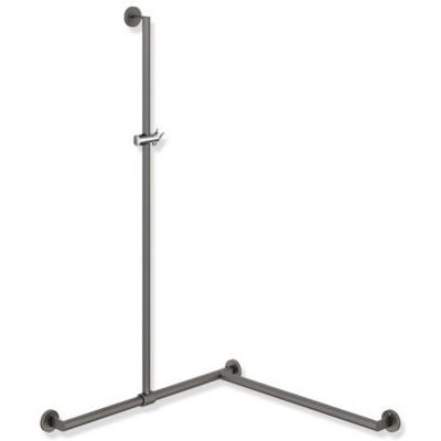 Hewi System 900 Duschhandlauf 900.35.33060DD 1250 x 765 x 765 mm, pulverbeschichtet dunkelgrau tiefmatt/chrom, Ausführung rechts Hewi System 900 Duschhandlauf 900.35.33060DD 1250 x 765 x 765 mm, pulverbeschichtet dunkelgrau tiefmatt/chrom, Ausführung rechts