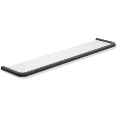 Hewi Serie 480 Ablage 480.03.00060DC mit Glasplatte, pulverbeschichtet, schwarz matt Hewi Serie 480 Ablage 480.03.00060DC mit Glasplatte, pulverbeschichtet, schwarz matt