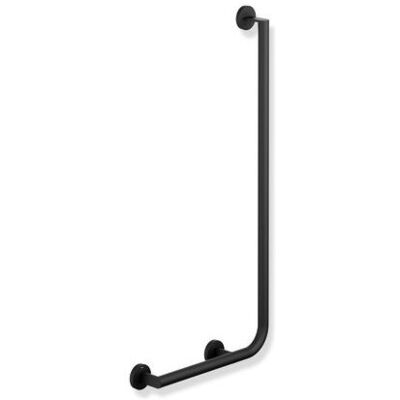 Hewi System 900 Winkelgriff 900.22.13760DC Edelstahl pulverbeschichtet schwarz tiefmatt, 900 x 400 mm, Ausführung links Hewi System 900 Winkelgriff 900.22.13760DC Edelstahl pulverbeschichtet schwarz tiefmatt, 900 x 400 mm, Ausführung links