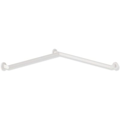 Hewi System 900 Duschhandlauf 900.35.10460DX Edelstahl pulverbeschichtet weiß tiefmatt, 765 x 765 mm, Ausführung links Hewi System 900 Duschhandlauf 900.35.10460DX Edelstahl pulverbeschichtet weiß tiefmatt, 765 x 765 mm, Ausführung links
