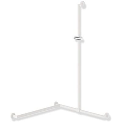 Hewi System 900 Duschhandlauf 900.35.33360WD 1250 x 765 x 765 mm, pulverbeschichtet weiß tiefmatt/chrom, Ausführung links Hewi System 900 Duschhandlauf 900.35.33360WD 1250 x 765 x 765 mm, pulverbeschichtet weiß tiefmatt/chrom, Ausführung links