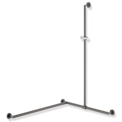 Hewi System 900 Duschhandlauf 900.35.33760DD 1250 x 765 x 965 mm, pulverbeschichtet dunkelgrau tiefmatt/chrom, Ausführung links Hewi System 900 Duschhandlauf 900.35.33760DD 1250 x 765 x 965 mm, pulverbeschichtet dunkelgrau tiefmatt/chrom, Ausführung links