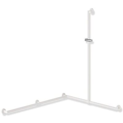 Hewi System 900 Duschhandlauf 900.35.33960WD 1250 x 965 x 1185 mm, pulverbeschichtet weiß tiefmatt/chrom, Ausführung links Hewi System 900 Duschhandlauf 900.35.33960WD 1250 x 965 x 1185 mm, pulverbeschichtet weiß tiefmatt/chrom, Ausführung links