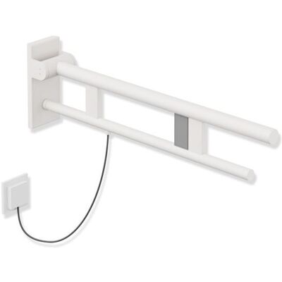 Hewi System 900 Stützklappgriff - Haltegriff mit Klappfunktion, 700mm, Edelstahl, Weiß Hewi System 900 Stützklappgriff - Haltegriff mit Klappfunktion, 700mm, Edelstahl, Weiß