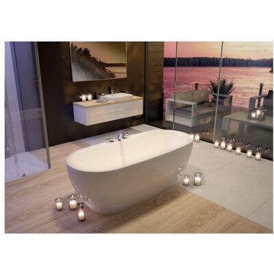 Hoesch Hoesch iSENSI Oval Badewanne - Freistehend Weiß 180x80cm Hoesch Hoesch iSENSI Oval Badewanne - Freistehend Weiß 180x80cm