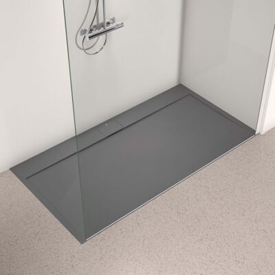 Ideal Standard Flat S i.life Rechteck-Brausewanne T5239FS 170 x 90 x 3,2 cm, quarzgrau Ideal Standard Flat S i.life Rechteck-Brausewanne T5239FS 170 x 90 x 3,2 cm, quarzgrau