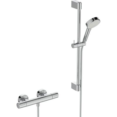 Ideal Standard T 25N Brausekombination A8528AA mit Brausethermostat, Brausestange 60cm, 2 Funktion-Handbrause, 8l, chrom Ideal Standard T 25N Brausekombination A8528AA mit Brausethermostat, Brausestange 60cm, 2 Funktion-Handbrause, 8l, chrom