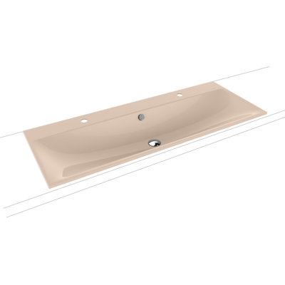 Kaldewei Silenio Doppelwaschtisch - Einbau, Beige, 120x46cm Kaldewei Silenio Doppelwaschtisch - Einbau, Beige, 120x46cm