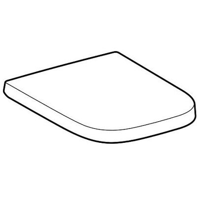 Geberit Renova Plan WC-Sitz - Absenkautomatik, Befestigung oben, Chromscharniere Geberit Renova Plan WC-Sitz - Absenkautomatik, Befestigung oben, Chromscharniere