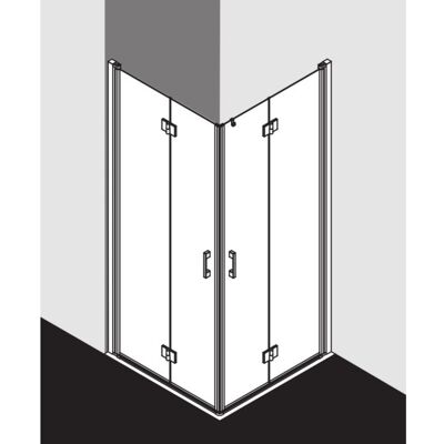 Kermi Liga Eckeinstieg Duschtür - Silber mattglanz - 78x200cm - Sicherheitsglas Kermi Liga Eckeinstieg Duschtür - Silber mattglanz - 78x200cm - Sicherheitsglas
