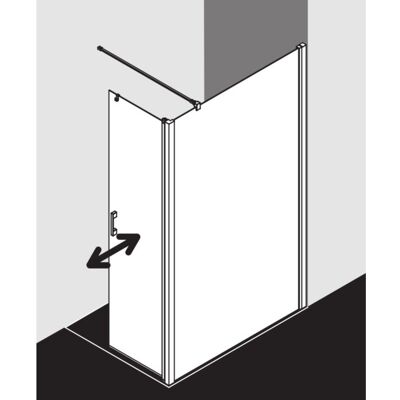 Kermi Silber Mattglanz Walk-In Duschabtrennung - 1030mm breit Kermi Silber Mattglanz Walk-In Duschabtrennung - 1030mm breit