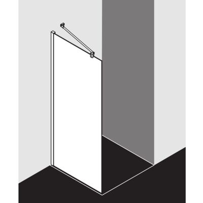 Kermi MENA Silber Hochglanz Seitenwand - Duschwand Kermi MENA Silber Hochglanz Seitenwand - Duschwand