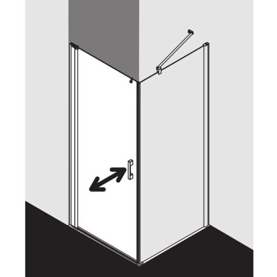 Kermi Pega Dusch Tür - Silber Hochglanz - Sicherheitsglas Kermi Pega Dusch Tür - Silber Hochglanz - Sicherheitsglas