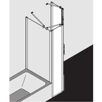 Kermi Pega Fünfeck Duschen - 90x90x200cm - Silber hochglanz - Barrierefrei Kermi Pega Fünfeck Duschen - 90x90x200cm - Silber hochglanz - Barrierefrei