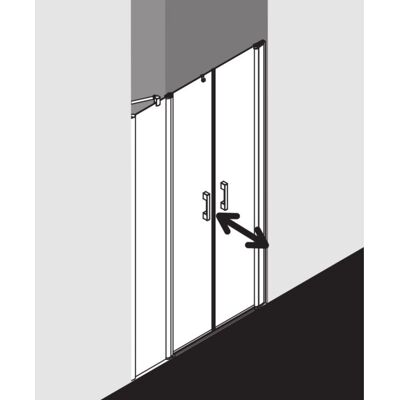 Kermi Pega Pendeltür mit Festfeld PEPFR11020VAK 110x200cm, silber hochglanz, ESG klar, rechts, auf Duschwanne Kermi Pega Pendeltür mit Festfeld PEPFR11020VAK 110x200cm, silber hochglanz, ESG klar, rechts, auf Duschwanne