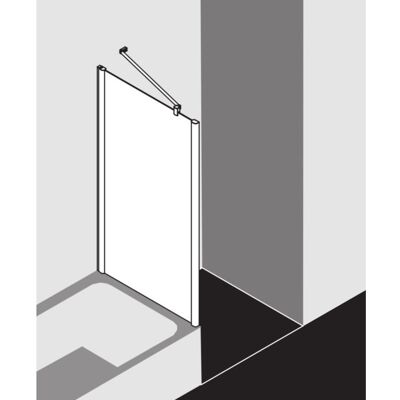Kermi Pega Duschkabine - 80x160cm, Silber Hochglanz, Klarglas ESG Kermi Pega Duschkabine - 80x160cm, Silber Hochglanz, Klarglas ESG
