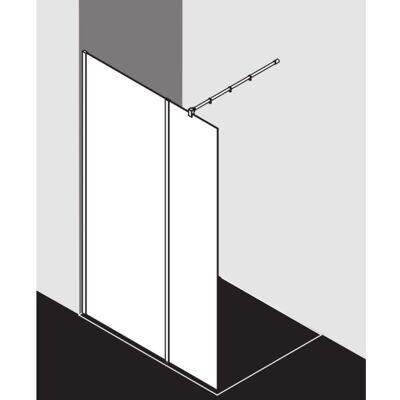 Kermi Wand Walk-In XB - Silber Hochglanz - Duschabtrennung Kermi Wand Walk-In XB - Silber Hochglanz - Duschabtrennung