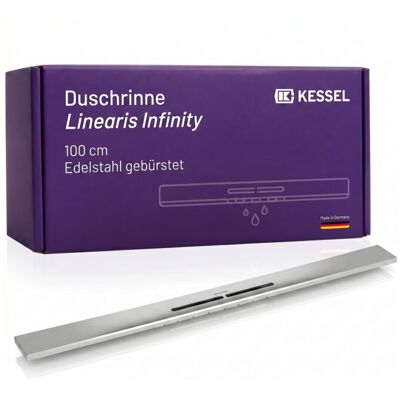 Kessel Modell 45200.10 - Edelstahl gebürstet Duschrinne - 50 mm Wasservorlage Kessel Modell 45200.10 - Edelstahl gebürstet Duschrinne - 50 mm Wasservorlage