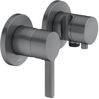 Keuco Edition 400 Brausearmatur 51551131221 schwarzchrom gebürstet, für 2 Verbraucher, Unterputzarmatur, mit Wandanschlußbogen und Brausehalter Keuco Edition 400 Brausearmatur 51551131221 schwarzchrom gebürstet, für 2 Verbraucher, Unterputzarmatur, mit Wandanschlußbogen und Brausehalter