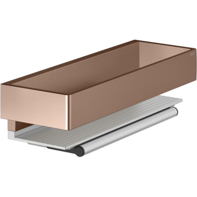 KEUCO Edition 11 Duschkorb 11159290000 mit Glasabzieher, silber-eloxiert/Rotgold gebürstet KEUCO Edition 11 Duschkorb 11159290000 mit Glasabzieher, silber-eloxiert/Rotgold gebürstet