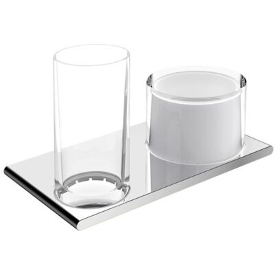 Keuco Edition 400 Doppelhalter - Glas & Lotionspender Keuco Edition 400 Doppelhalter - Glas & Lotionspender