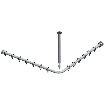 Keuco Brausevorhangstangen Set Plan 14936170800 für Dusche 80 x 80 cm, Aluminium silber eloxiert Keuco Brausevorhangstangen Set Plan 14936170800 für Dusche 80 x 80 cm, Aluminium silber eloxiert