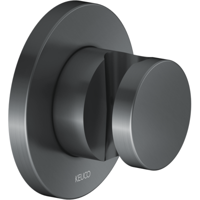 Keuco Ixmo Wandbrausehalter 59591130001 mit runder Rosette, rechts oder links verwendbar, Schwarzchrom gebürstet Keuco Ixmo Wandbrausehalter 59591130001 mit runder Rosette, rechts oder links verwendbar, Schwarzchrom gebürstet
