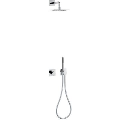 Keuco IXMO Brauseset - Chrom, Eckige Rosetten, Thermostat für 2 Nutzer Keuco IXMO Brauseset - Chrom, Eckige Rosetten, Thermostat für 2 Nutzer