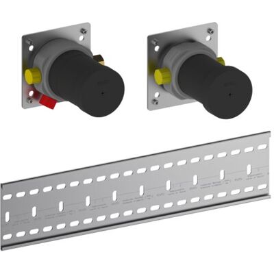 Keuco Thermostat Armaturenzubehör - Wandmontage, 2-Verbraucher, 80-110mm Keuco Thermostat Armaturenzubehör - Wandmontage, 2-Verbraucher, 80-110mm