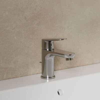 Kludi X1 75 Waschtischarmatur 322660575 mit Ablaufgarnitur, chrom Kludi X1 75 Waschtischarmatur 322660575 mit Ablaufgarnitur, chrom
