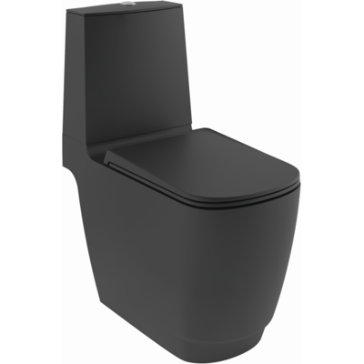Kludi RESA S Spiralfl ush-Stand-WC 27WCB0239 68 cm, S-förmiger Abfluss Mattschwarz Kludi RESA S Spiralfl ush-Stand-WC 27WCB0239 68 cm, S-förmiger Abfluss Mattschwarz