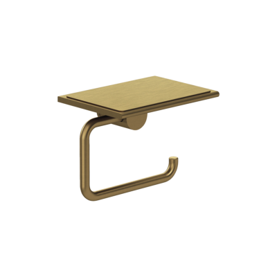 Kludi VELA R Toilettenpapierhalter - Wandmontage, Brushed Bronze, mit Ablage Kludi VELA R Toilettenpapierhalter - Wandmontage, Brushed Bronze, mit Ablage