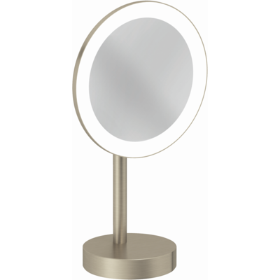 Kludi VELA R LED-Kosmetikspiegel 58995N5F Vergrößerung 3-fach, freistehend, stainless brushed nickel Kludi VELA R LED-Kosmetikspiegel 58995N5F Vergrößerung 3-fach, freistehend, stainless brushed nickel