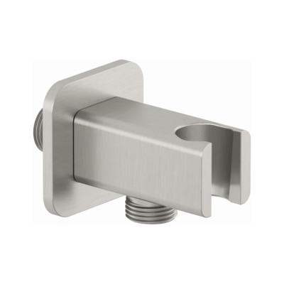Kludi A-QA Schlauch-Anschlussbogen 65568N5-00 mit Brausehalter, softedge, Stainless Brushed Nickel PVD Kludi A-QA Schlauch-Anschlussbogen 65568N5-00 mit Brausehalter, softedge, Stainless Brushed Nickel PVD