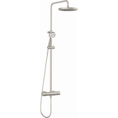 Kludi Thermostat-Dual-Shower-System 68082N5-00 mit Kopf- und Handbrause, stainless brushed nickel Kludi Thermostat-Dual-Shower-System 68082N5-00 mit Kopf- und Handbrause, stainless brushed nickel