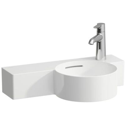 Laufen H815284 Weiß Wandhängendes Handwaschbecken mit linker Ablage - Waschbecken Laufen H815284 Weiß Wandhängendes Handwaschbecken mit linker Ablage - Waschbecken