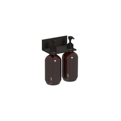 Laufen ASSIST Ablage H383AS04500001 166x101 mm, 2 Seifenspender, schwarz matt Laufen ASSIST Ablage H383AS04500001 166x101 mm, 2 Seifenspender, schwarz matt
