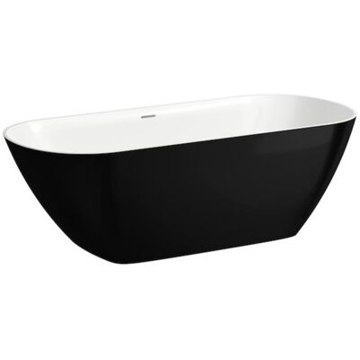Laufen LUA Freistehende Badewanne - 750x1700x540mm - Schwarz/Weiß Laufen LUA Freistehende Badewanne - 750x1700x540mm - Schwarz/Weiß
