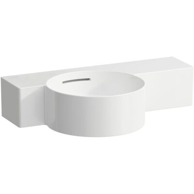 Laufen H815283 Wandhängendes kleines Saphirkeramik Waschbecken - Rechte Ablage Laufen H815283 Wandhängendes kleines Saphirkeramik Waschbecken - Rechte Ablage