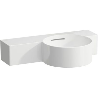 Laufen H815284 Rund Waschbecken - Links Ablage - Ohne Hahnloch Laufen H815284 Rund Waschbecken - Links Ablage - Ohne Hahnloch